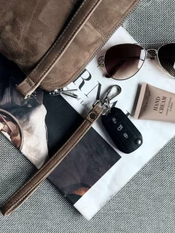 Crossbody clutch ALICE - Nude brown