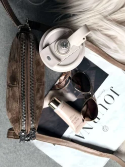 Crossbody clutch ALICE - Nude brown