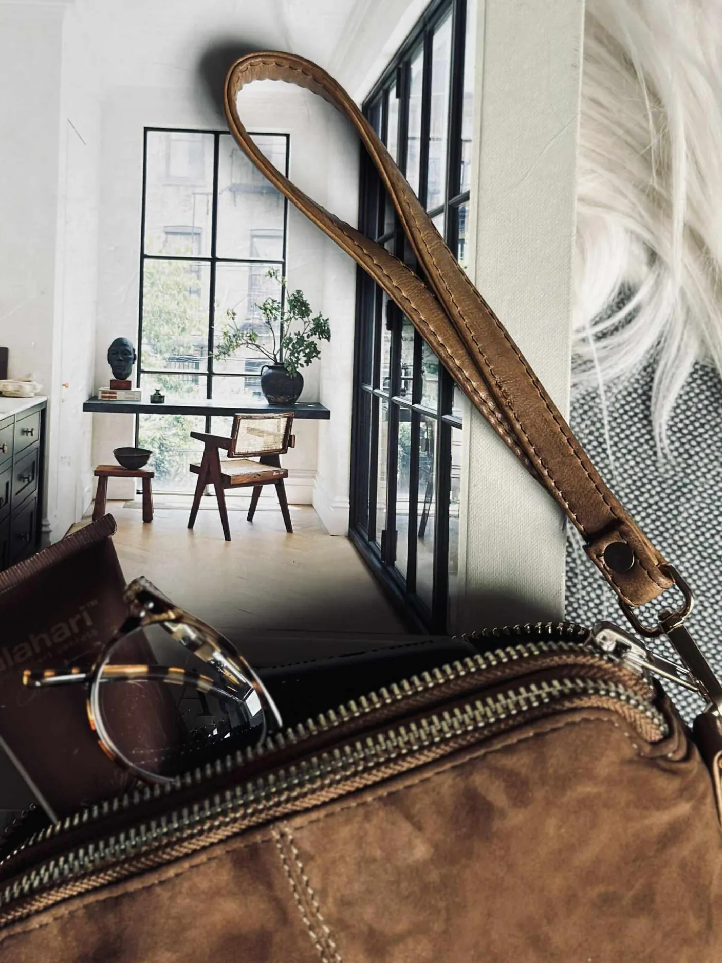 Crossbody clutch ALICE - Ruskind caramel