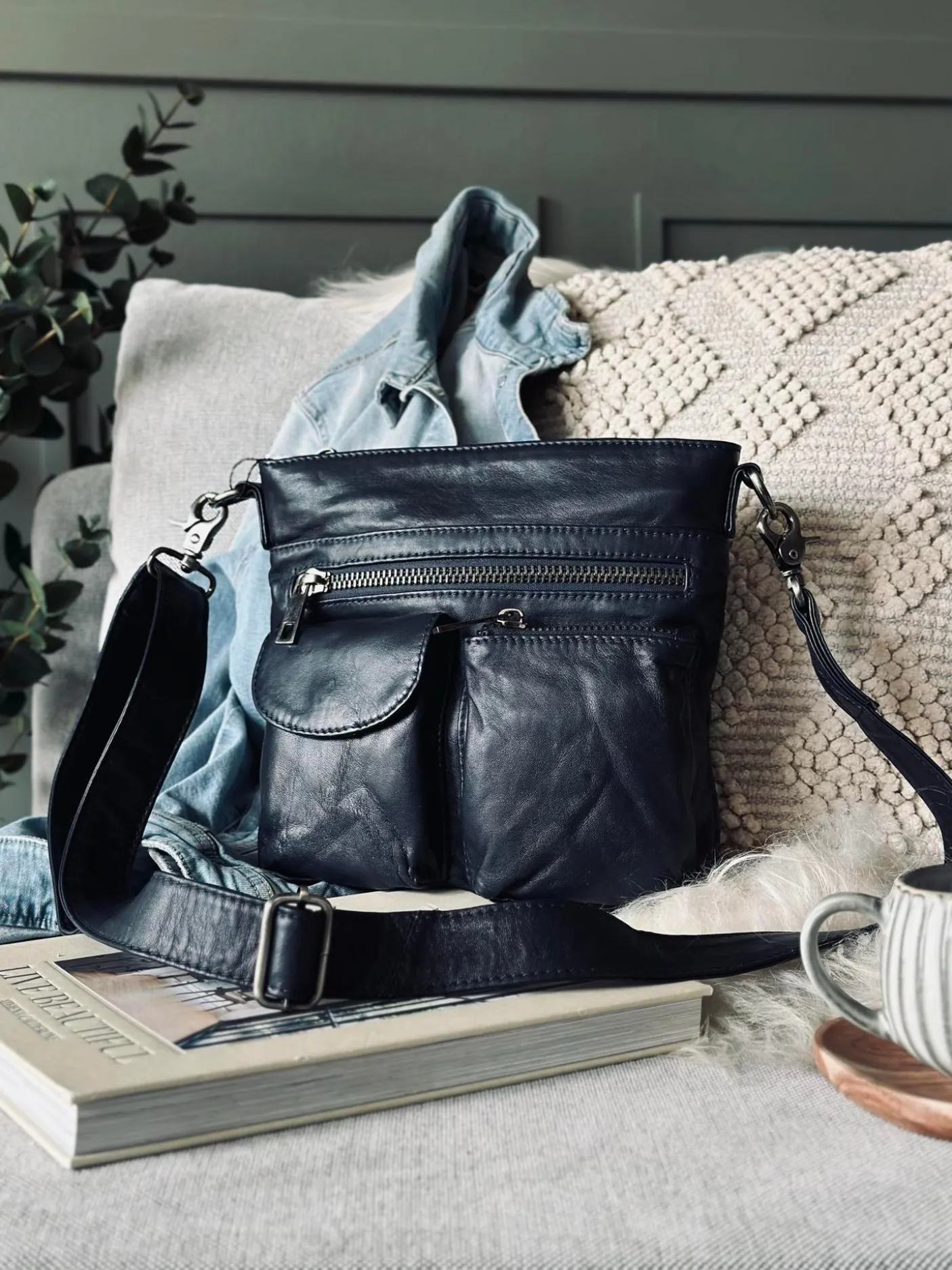 Crossbody NAVY - Ultra blød