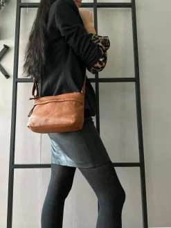 Crossbody Raw Boheme Medium – Cognac