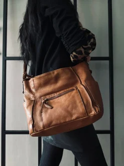 Crossbody Raw Boheme XL – Cognac