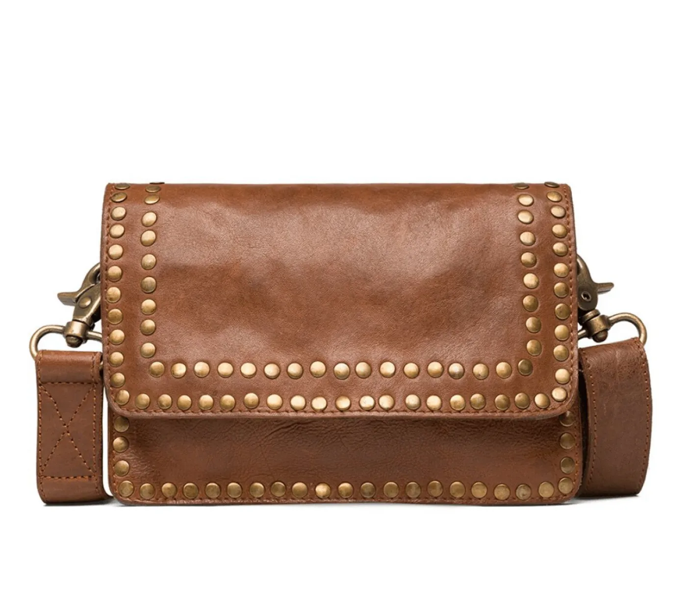 Crossbody Raw Vintage cognac