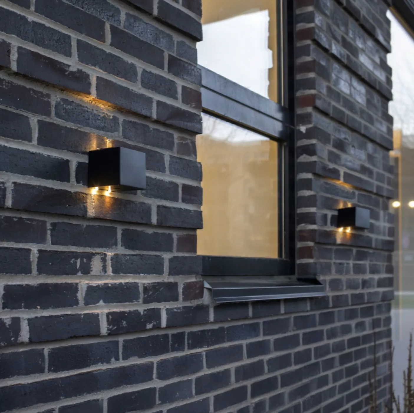 Cube up and down solar lampe - 2 stk