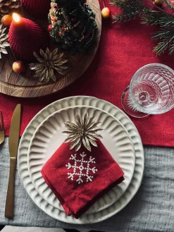 Deco blomster med glimmer - 4 stk