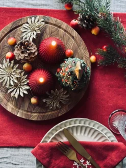 Deco blomster med glimmer - 4 stk