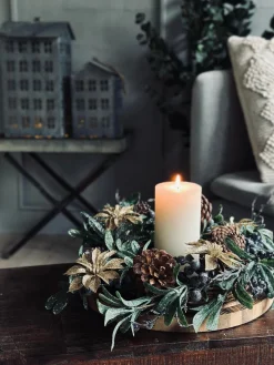 Deco blomster med glimmer - 4 stk