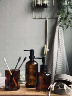 Dispenser med pumpe - Brun glas