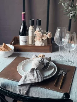 Dækkeserviet - Brun