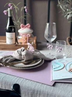 Dækkeserviet - Rosa