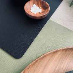 Dækkeserviet - Vendbar Grøn / Sort