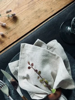 Dækkeserviet – Vendbar Sort / Oliven