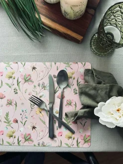 Dækkeserviet Flora - Rosa