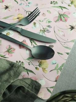 Dækkeserviet Flora - Rosa