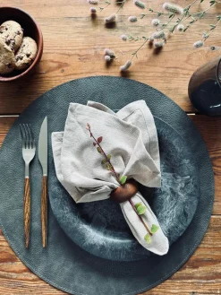 Dækkeserviet Grå / Sort – Vendbar