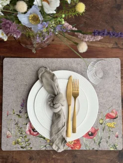 Dækkeserviet påske - Beige firkantet