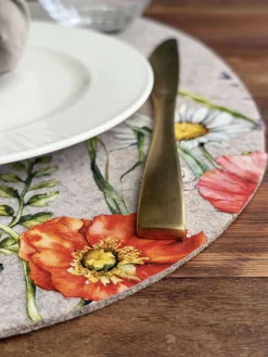 Dækkeserviet påske - Beige oval