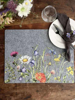 Dækkeserviet påske - Grå firkantet