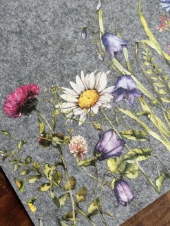 Dækkeserviet påske - Grå firkantet