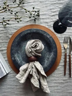 Dækkeserviet vendbar - Cognac / natur