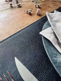 Dækkeserviet vendbar – Grå / Sort