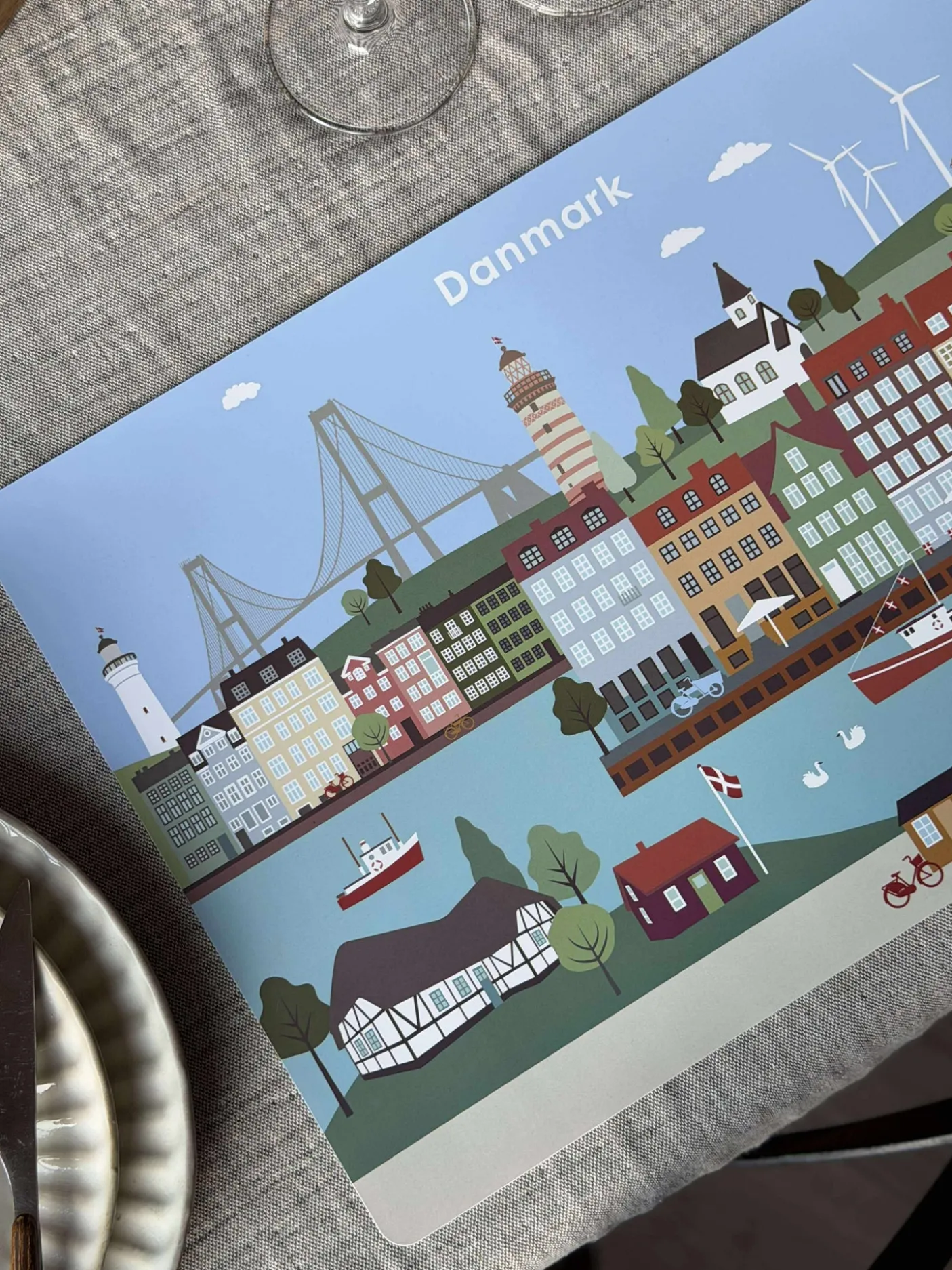 Dækkeservietter 4 stk. - Wonderful Denmark