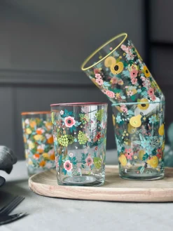 Drikkeglas FLORA - Sæt med 4 glas