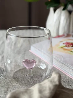 Drikkeglas med hjerte
