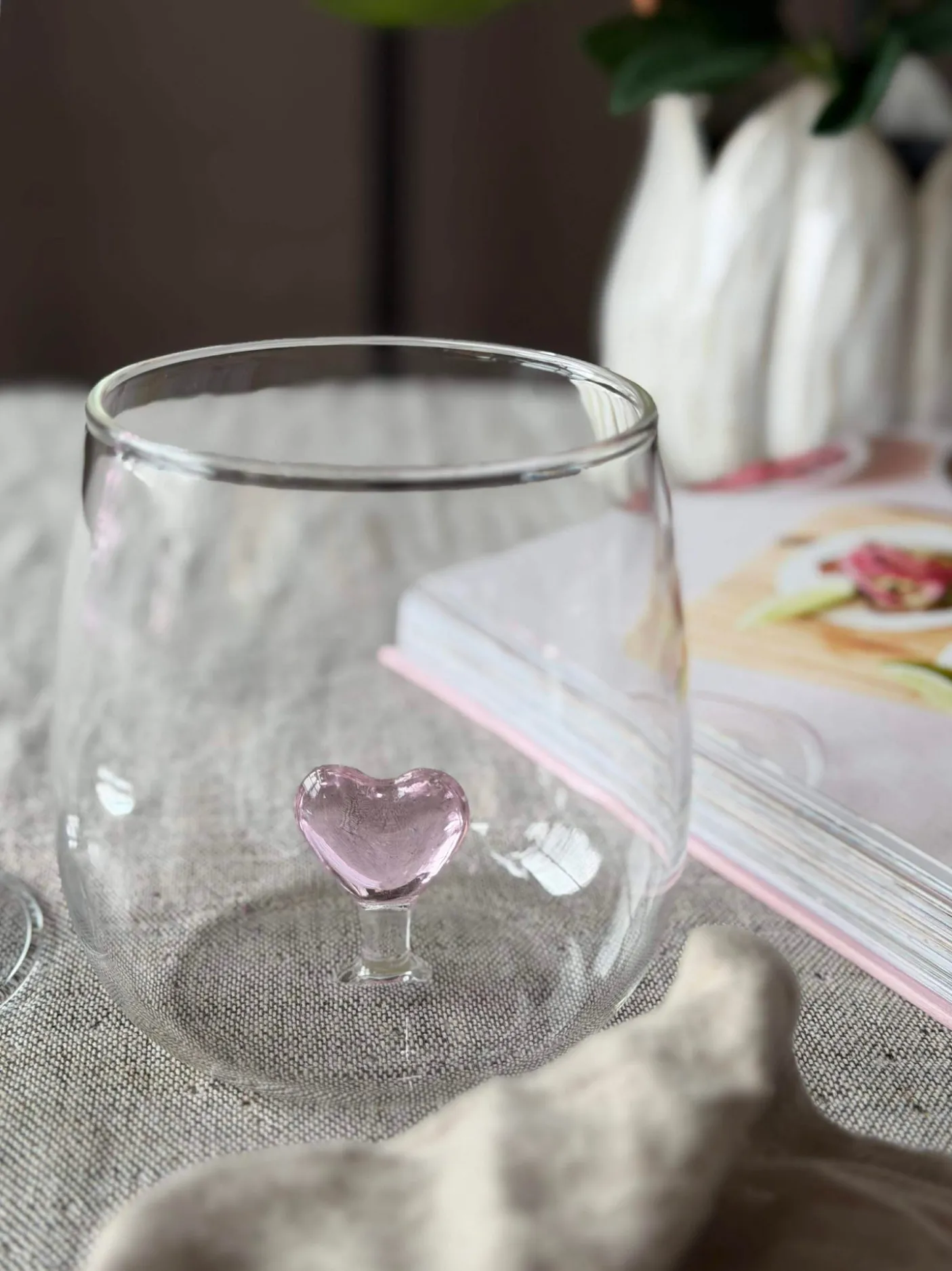 Drikkeglas med hjerte