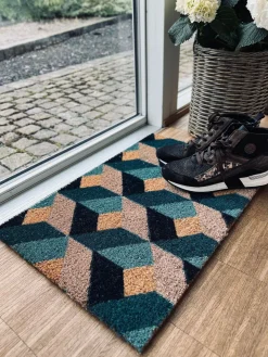 Dørmåtte - Grafisk kokos 40x60cm