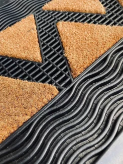 Dørmåtte - Gummi og kokos ZIG ZAG 45x75