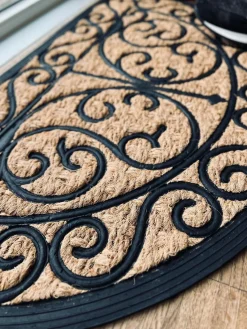 Dørmåtte - Natur halvmåne ORNAMENT