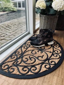 Dørmåtte - Natur halvmåne ORNAMENT