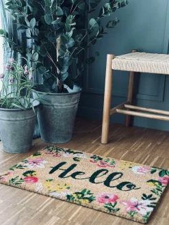 Dørmåtte Hello Flora