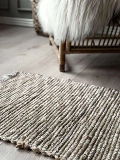 Dørmåtte Jute med fryns - Natur