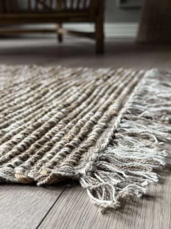 Dørmåtte Jute med fryns - Natur