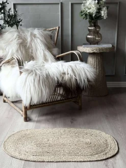 Dørmåtte Jute Oval