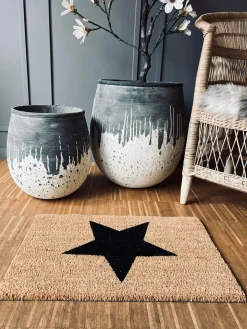 Dørmåtte stjerne kokos - 40X60cm