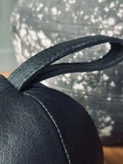 Dørstopper læder - Sort