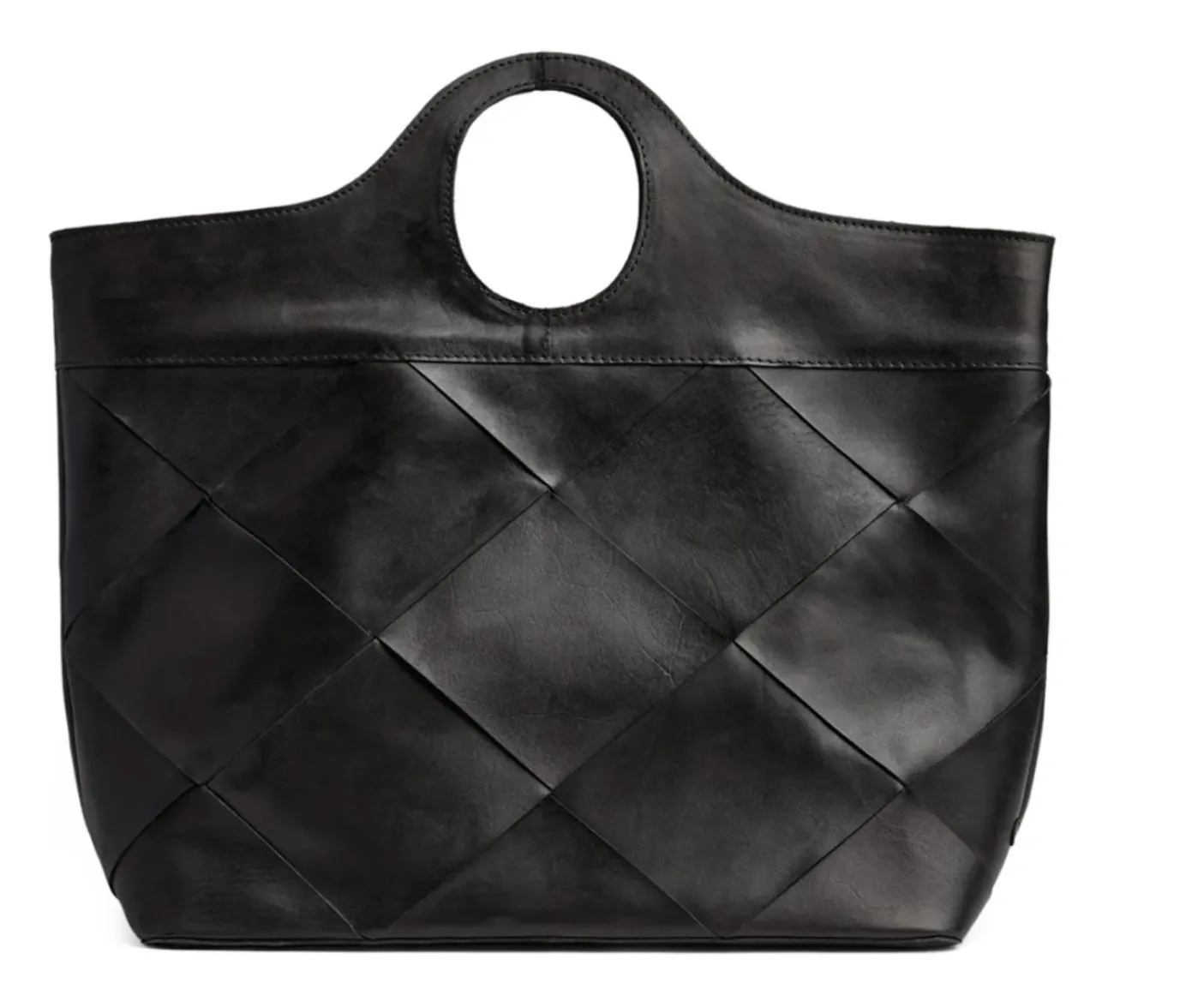 Eksklusiv håndflettet shopper - Black