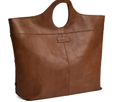 Eksklusiv håndflettet shopper - Soft cognac