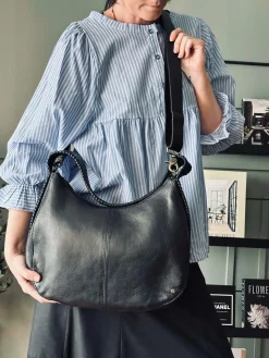 Eksklusiv skuldertaske - Flettet skulderrem