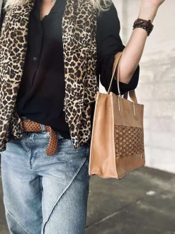 Elegant håndtaske - Camel