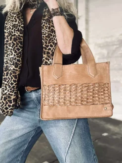 Elegant håndtaske - Camel