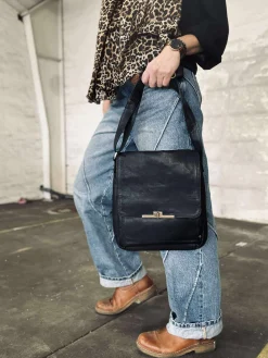 Elegant skuldertaske - Kalveskind