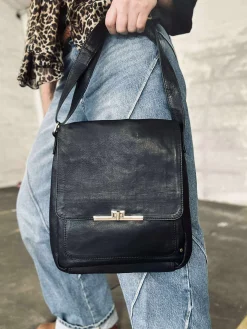 Elegant skuldertaske - Kalveskind