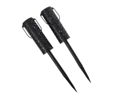 Fakkel med solceller – 2 stk STARS & MOON