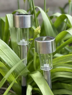 Fakkel med solceller – Mini steel