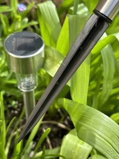 Fakkel med solceller – Mini steel