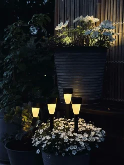 Fakkel med solceller – Sæt med 4 stk.